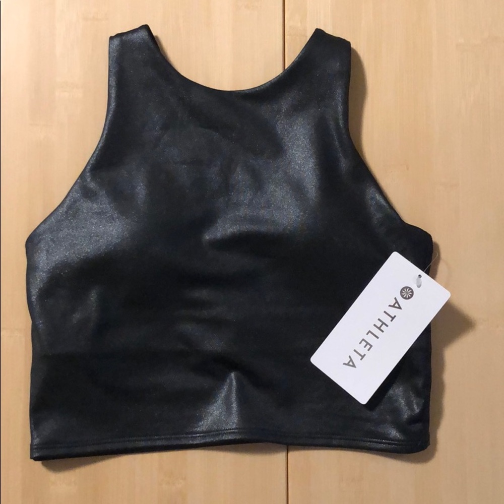 Brand New Athleta Conscious Crop Shimmer Black XS